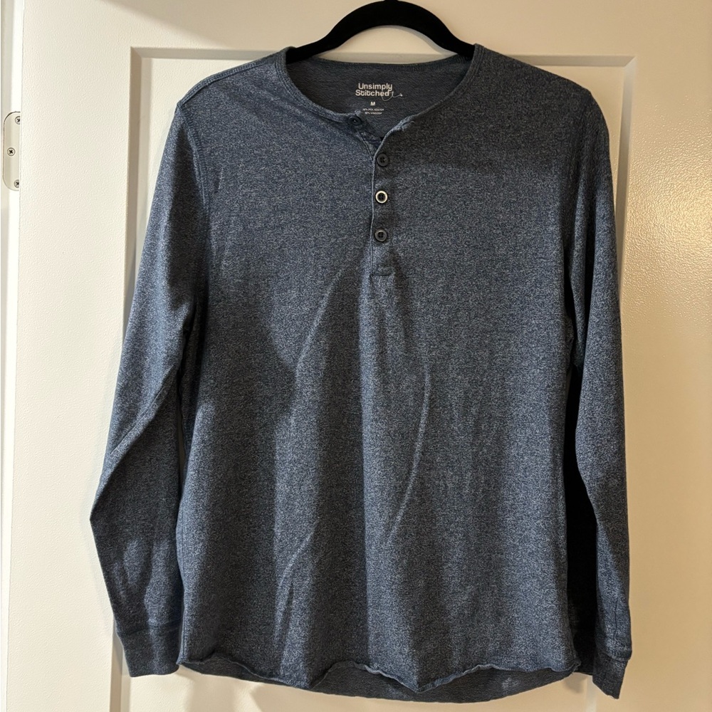 Unsimply Stitched Size Medium Men’s Blue Henley